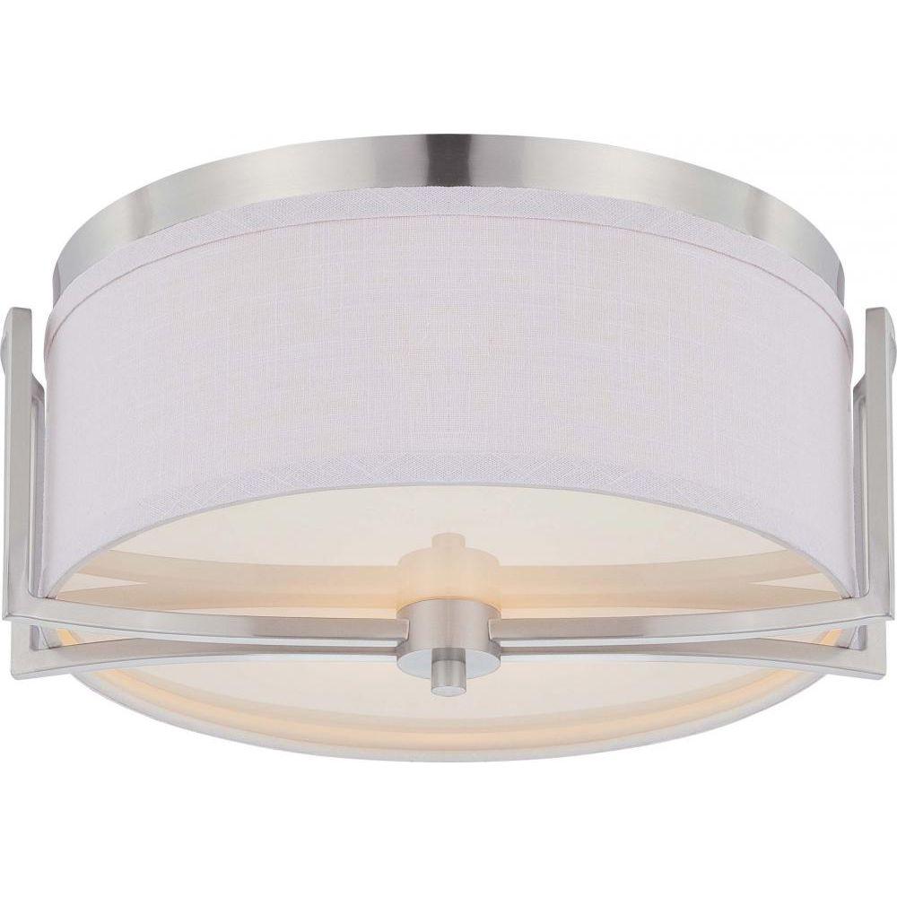Glomar Aria 2Light Brushed Nickel Flush MountCLISC647611 The Home
