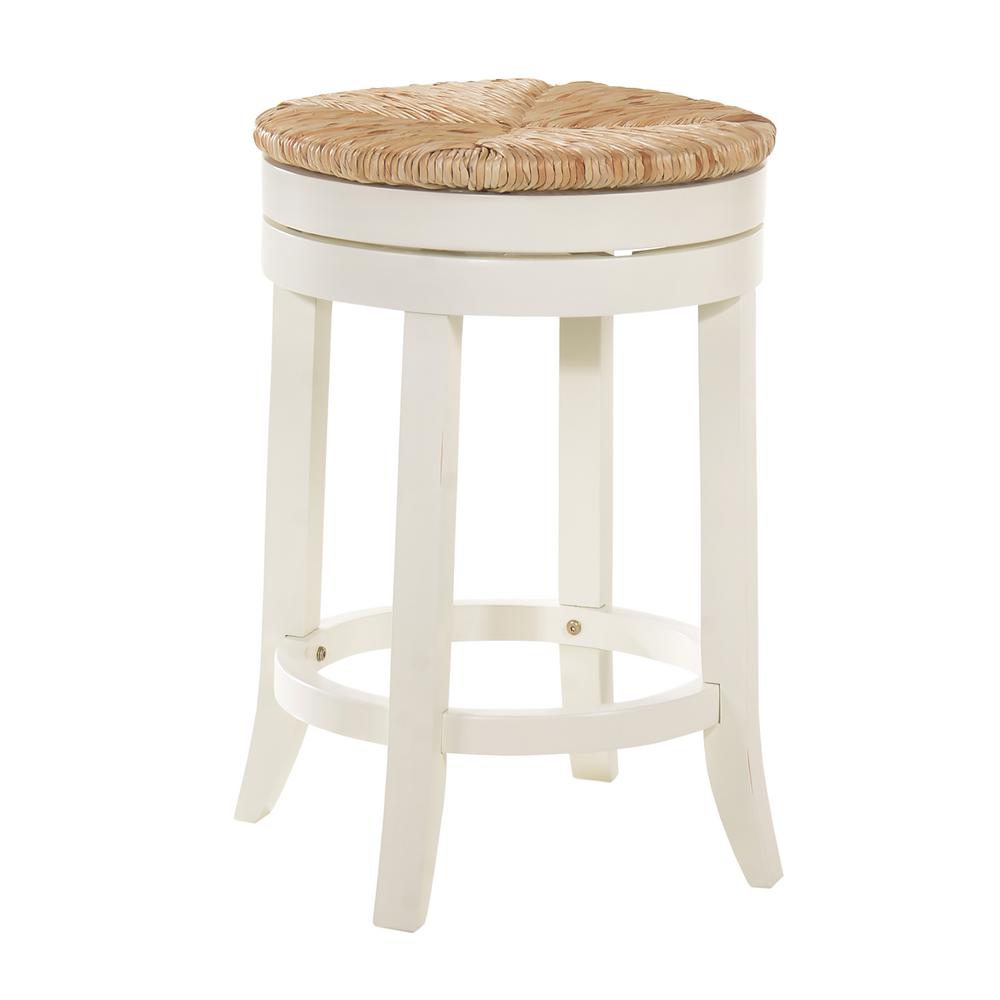 carolina chair and table irving 24 in antique white swivel counter  stool1924rmw  the home depot