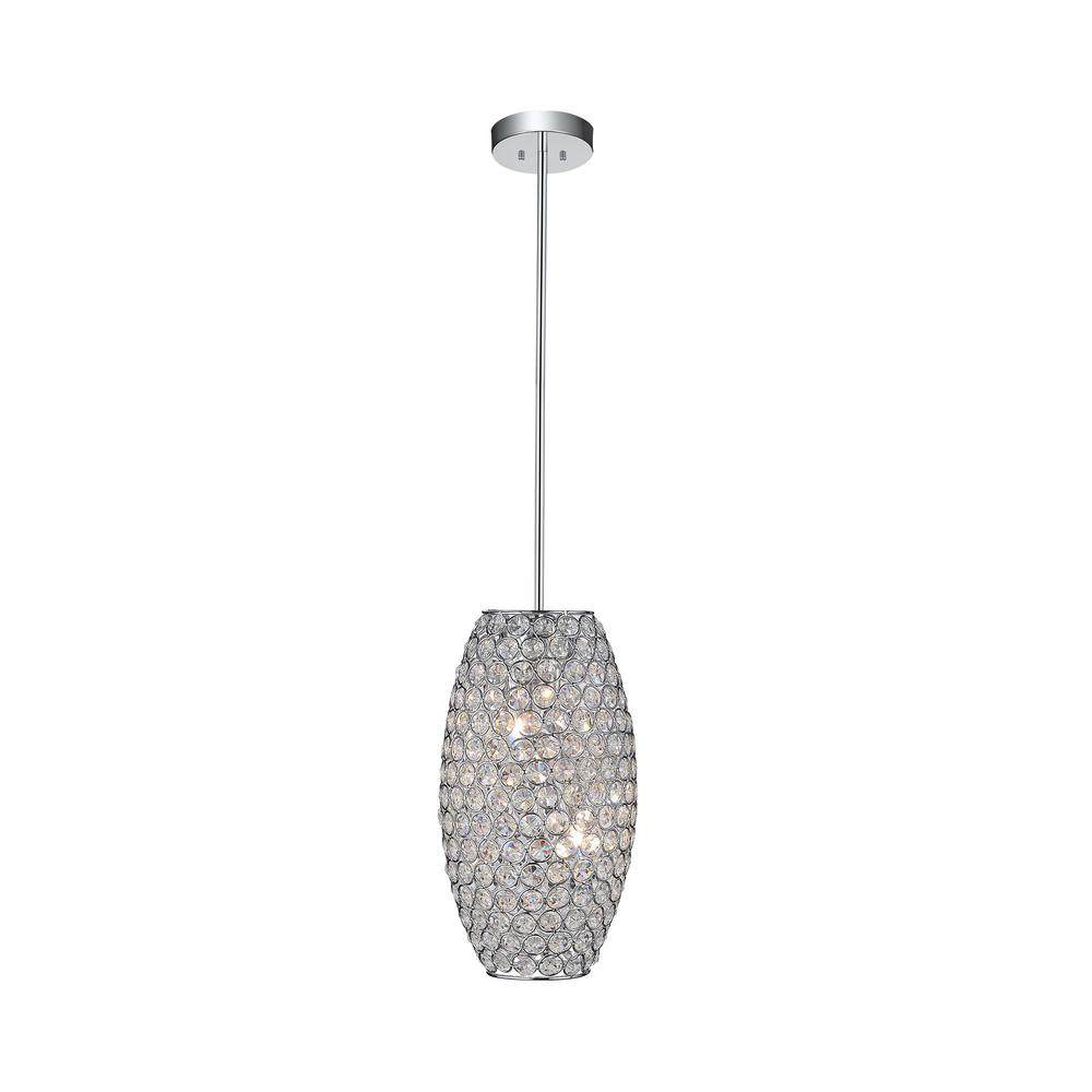 Cwi Lighting Sage 2 Light Chrome Pendant Qs8388p6c The Home Depot Sage 2 Light Chrome Pendant