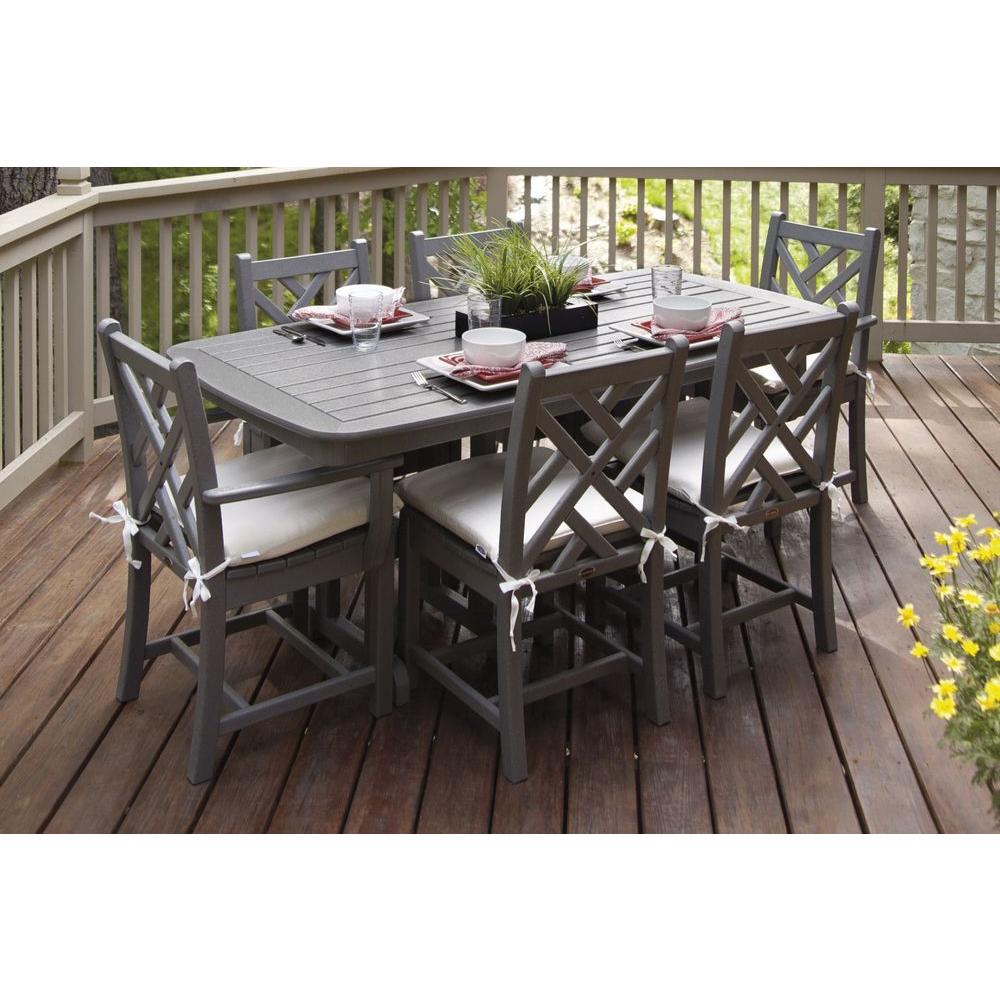 dining patio polywood chippendale grey piece outdoor slate cushion sets furniture table gray cushions bird eye dreams sunbrella plastic garden