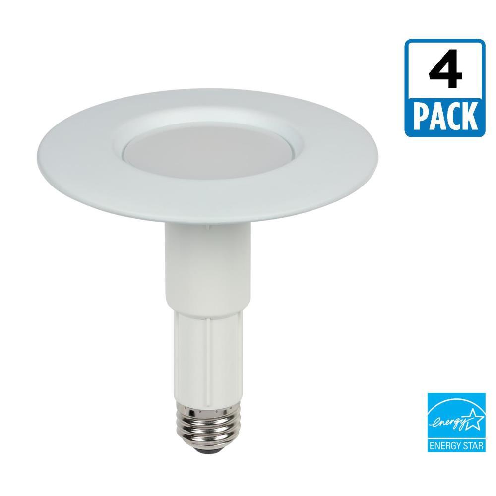 Westinghouse 3 in. to 4 in. White Integrated LED Recessed Trim (4Pack