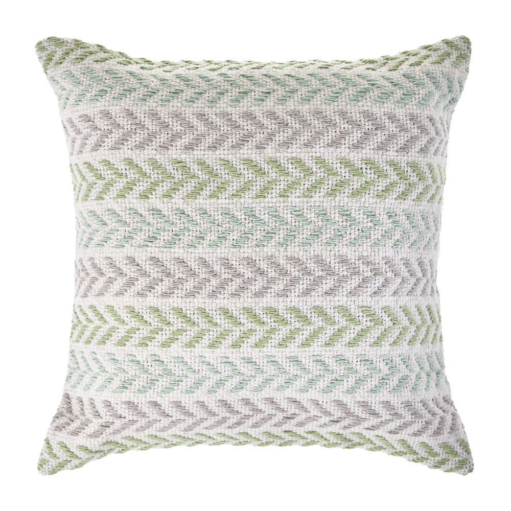 Lr Resources Chevron Lilac And Green 18 In Standard Throw Pillow