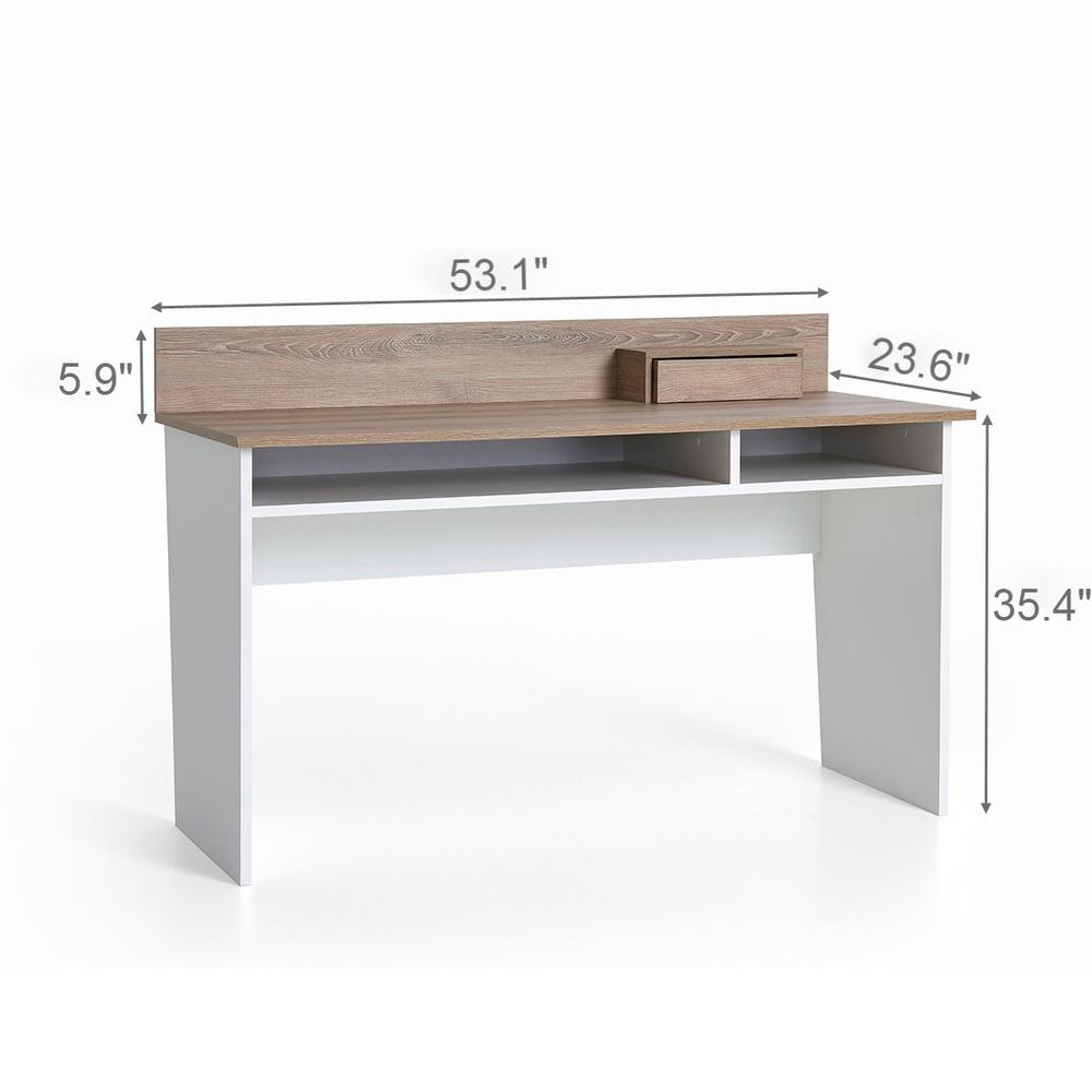 Ada Home Decor Dawson White And Walnut Modern Desk Ruud4031 The