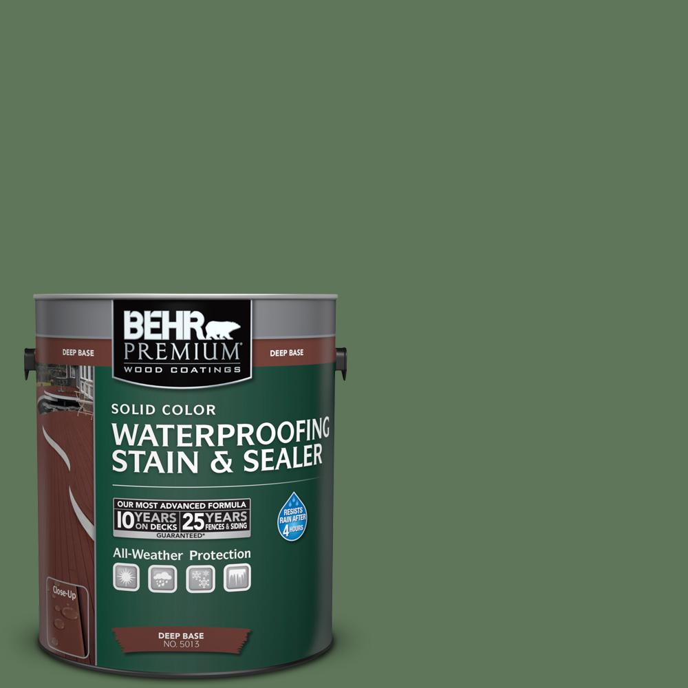 Behr Premium 1 Gal Sc 126 Woodland Green Solid Color Waterproofing Sc 126 Woodland Green Solid Color Waterproofing Exterior Wood