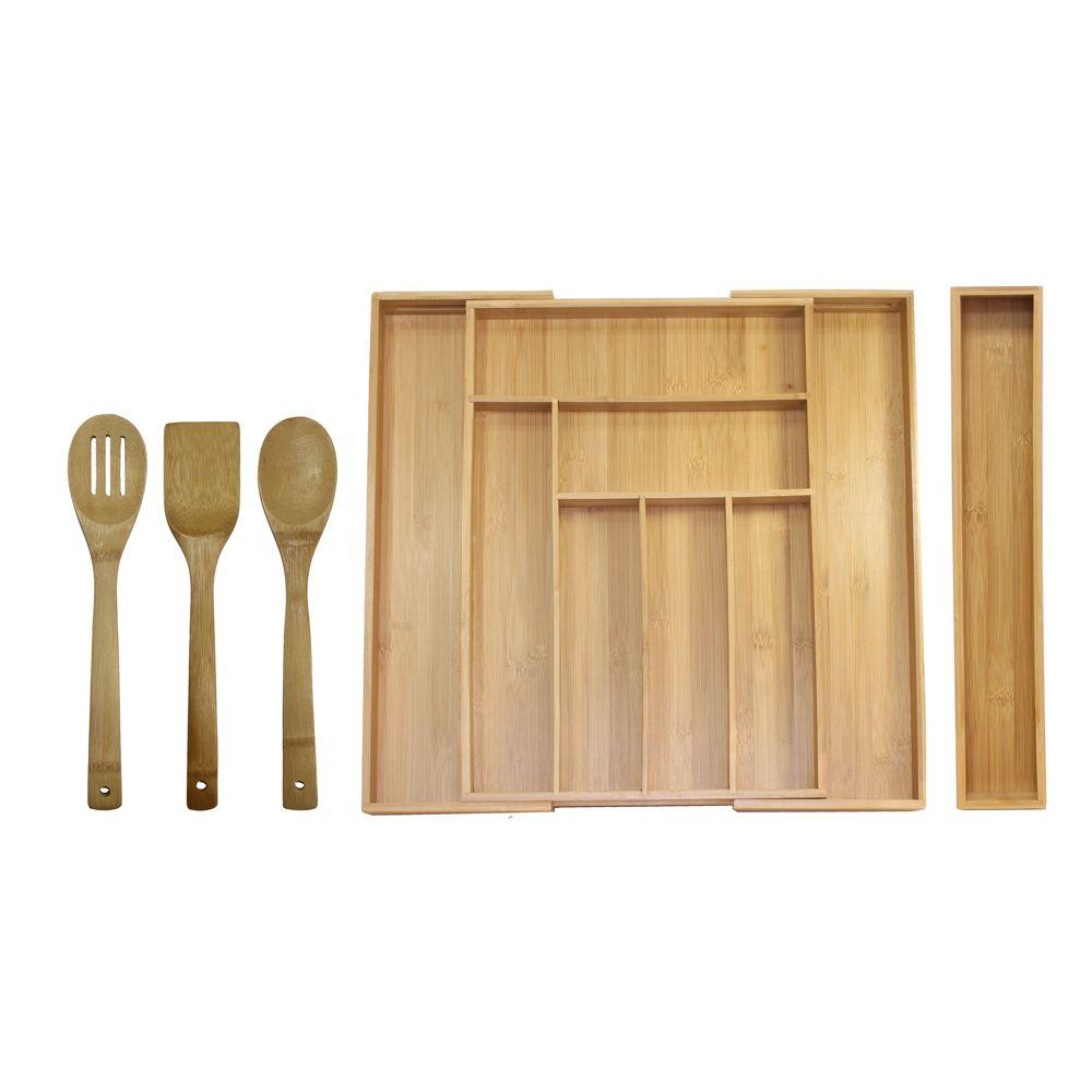 Oceanstar 18 In X 12 75 2 Bamboo Expandable Drawer Oceanstar 18 In X 12 75 2 Bamboo Expandable Drawer Utensil