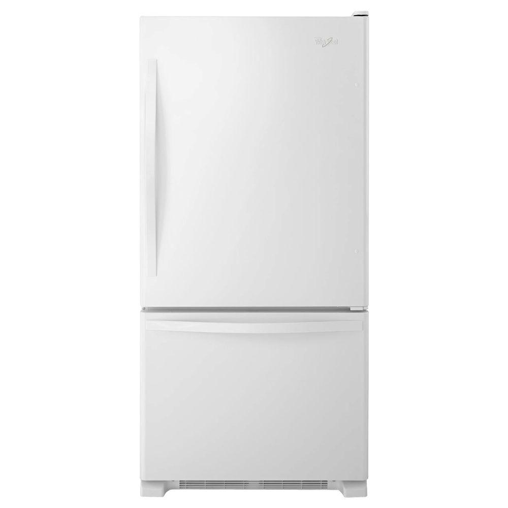 Whirlpool 30 in. W 18.7 cu. ft. Bottom Freezer Refrigerator in White