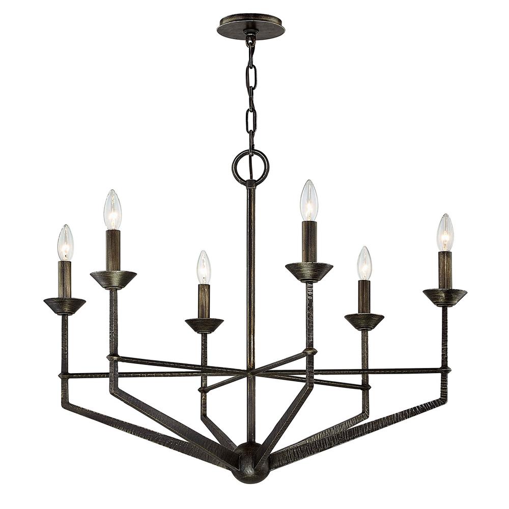 Troy Lighting Glasgow 6 Light Chandelier Pompei Silver F6616 Troy Lighting Glasgow 6 Light