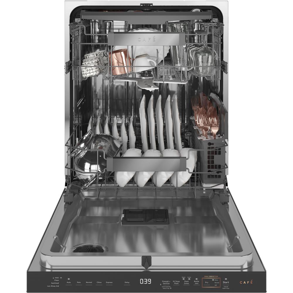 Cafe Smart Top Control Tall Tub Dishwasher In Platinum Glass With