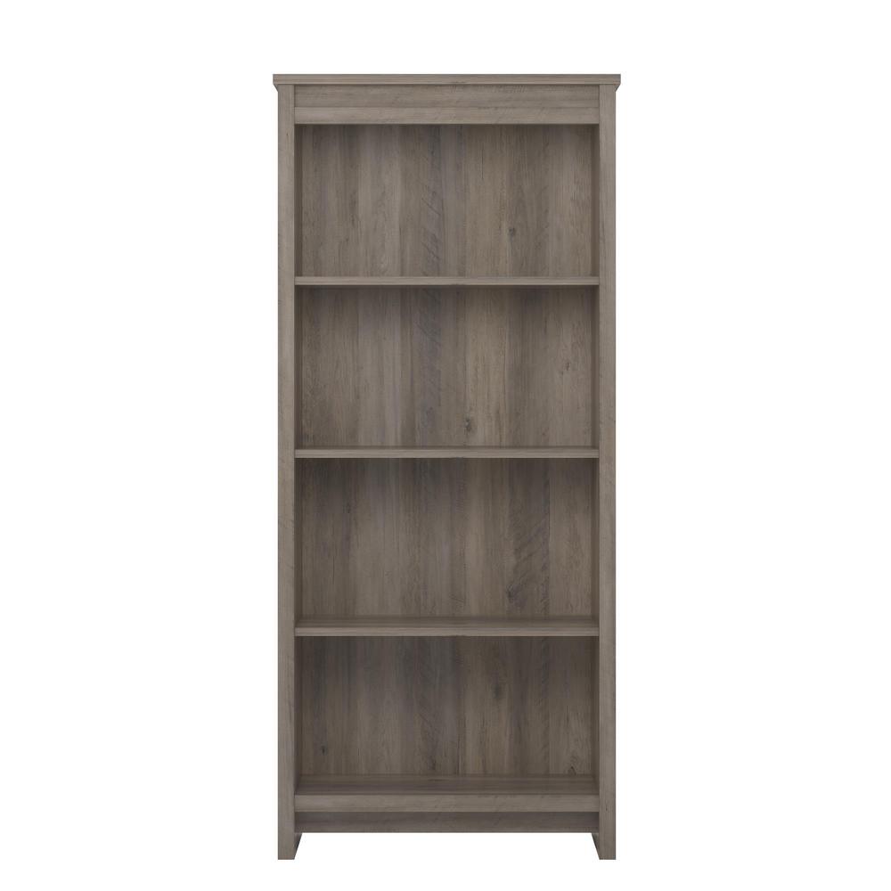 Ameriwood Amherst Gray Oak 4 Shelf Bookcase Hd20659 The Home Depot