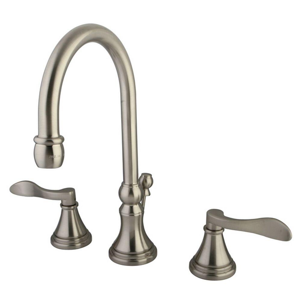 Kingston Brass Classic 8 In. Widespread 2-Handle High-Arc Bathroom ...