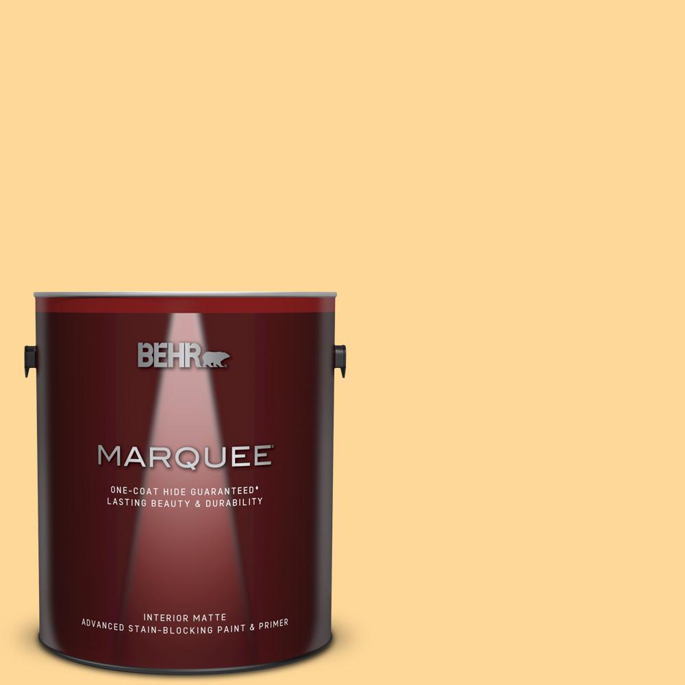 Behr Marquee 1 Gal P250 3 Marsh Marigold Matte Interior Paint And P250 3 Marsh Marigold Matte Interior Paint And Primer In One