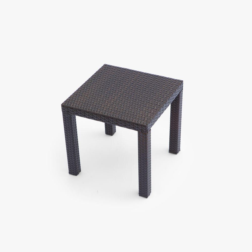 Rst Brands Espresso Rattan 20 In Square Patio Side Table Op Pest2020 Dec The Home Depot