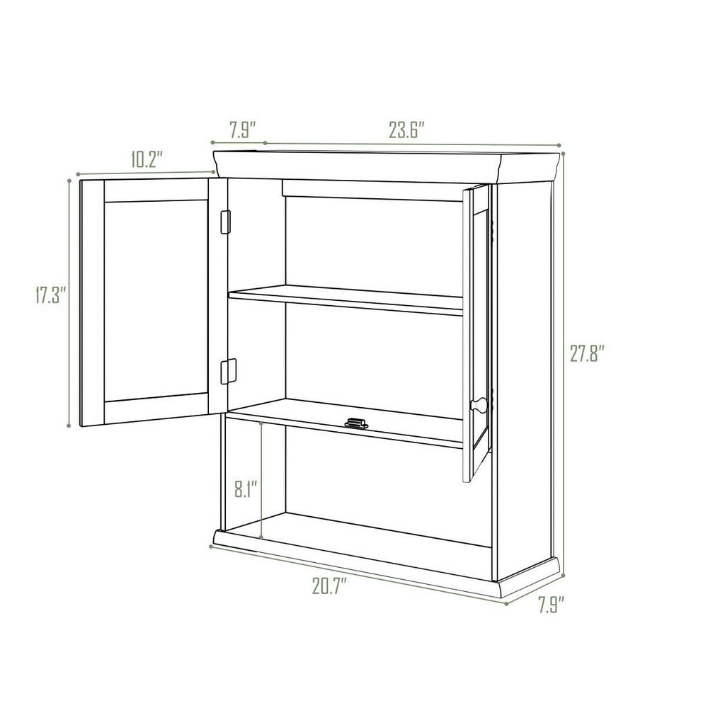 Costway 7 9 In W Wall Mount Bathroom Cabinet Storage Organizer In White Ghm0010 The Home Depot