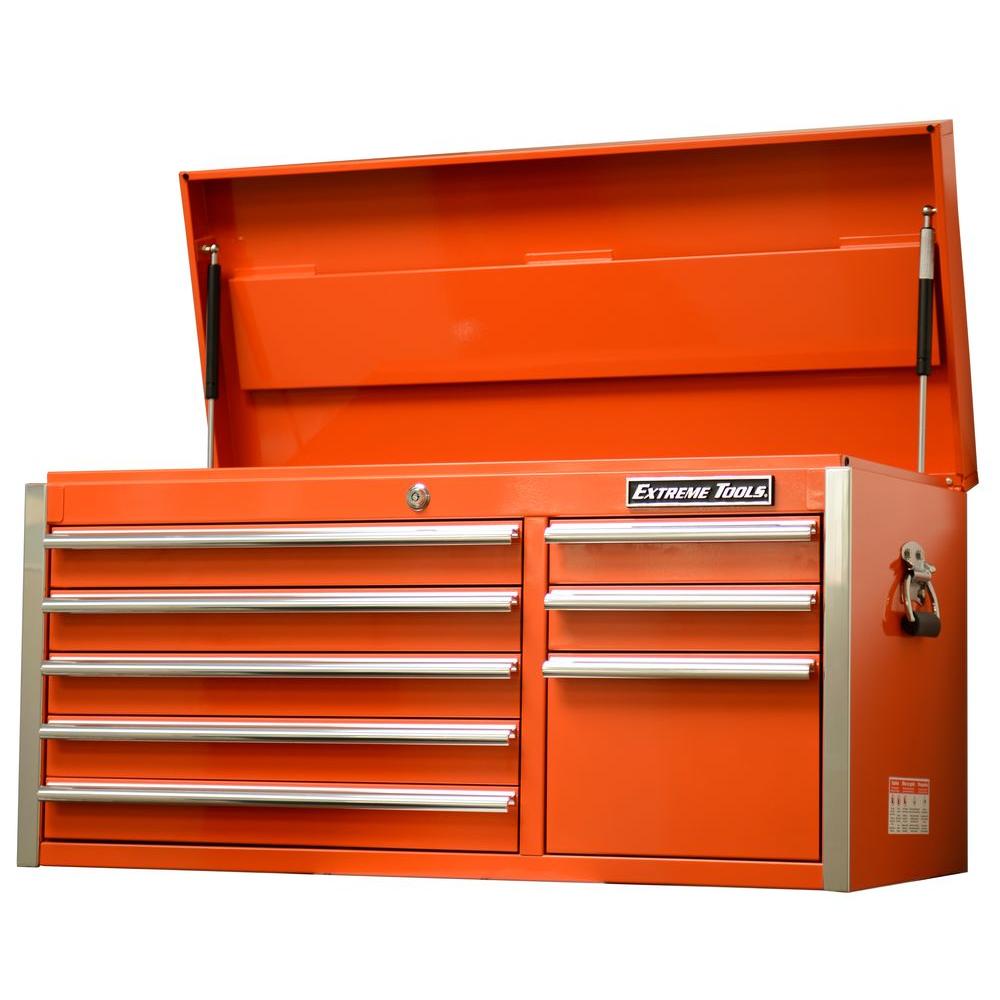 Extreme Tools EX Standard Series 41 in. 8Drawer Top Chest, Orange