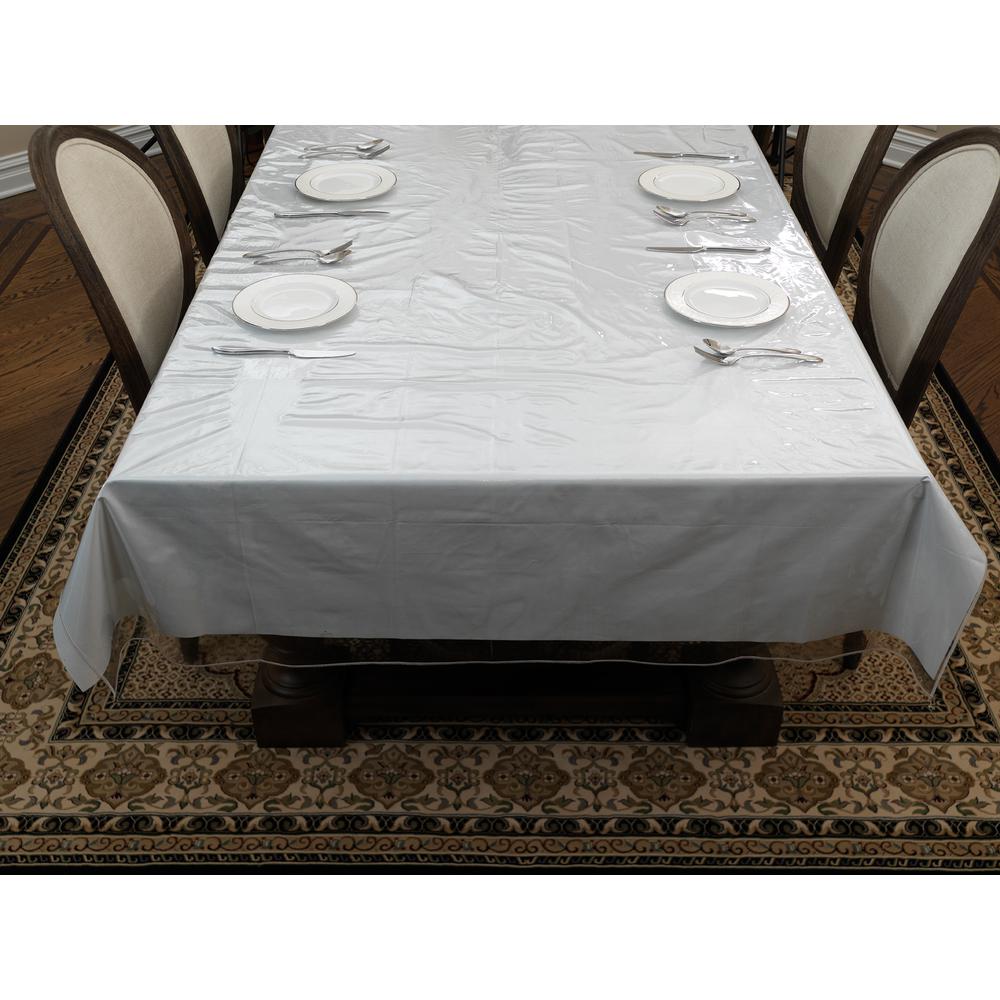 Berrnour Home 60 In X 108 Heavy Duty Clear Plastic Tablecloth Internet 301354805