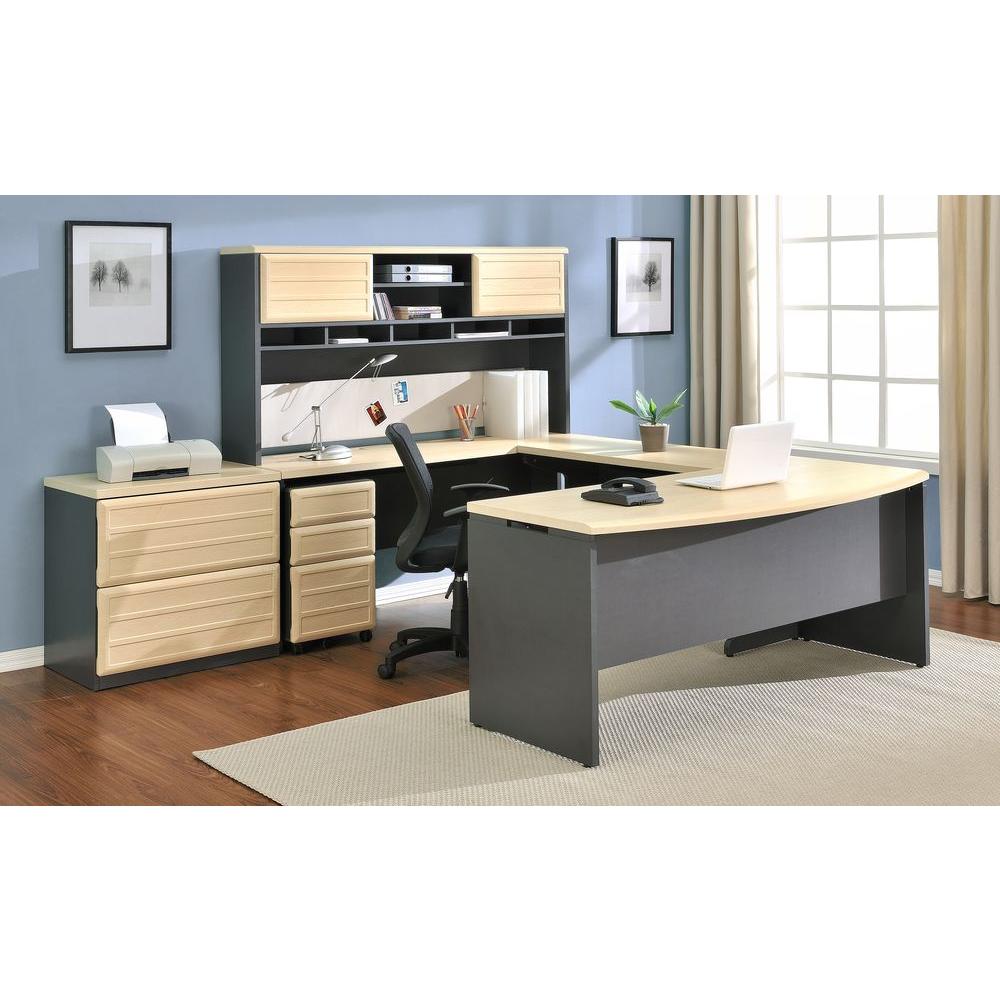 Altra Furniture Desks Home Office The Depot Pursuit Natural And Gray Desk