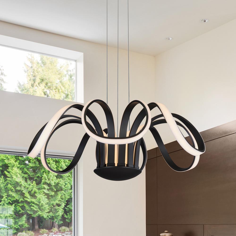 Vonn Lighting Capella 80 Watt Integrated Led Black Chandelier