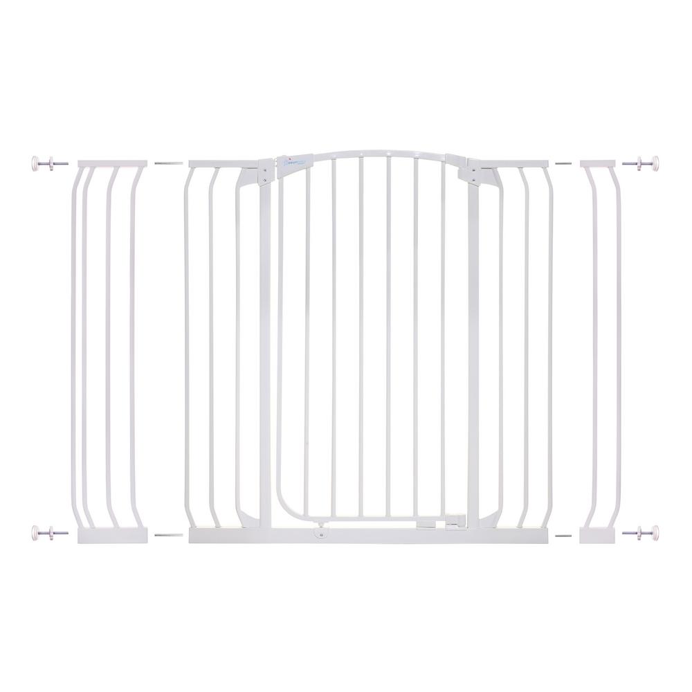 H Auto Security Gate Extra Tall with Extensions Black 40 in