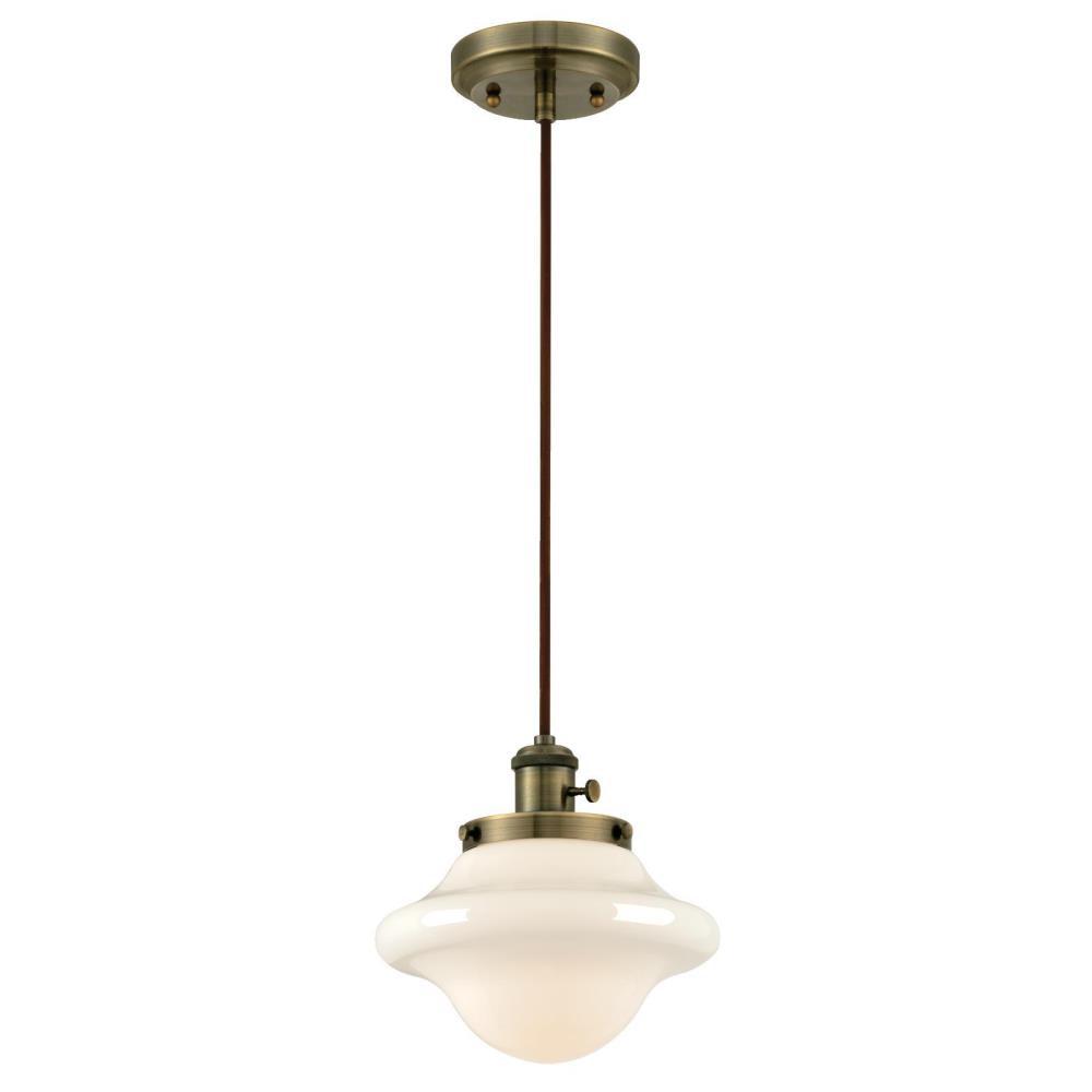 Livex Lighting Providence 1Light Antique Brass Incandescent Pendant