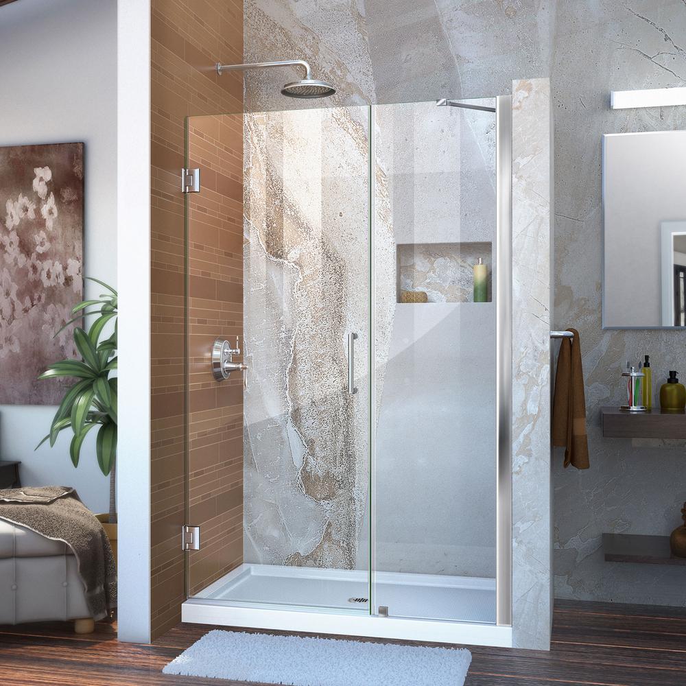 Dreamline Unidoor 45 To 46 In X 72 Frameless Hinged Shower Door Unidoor 45 To 46 In X 72 Frameless Hinged Shower Door Chrome