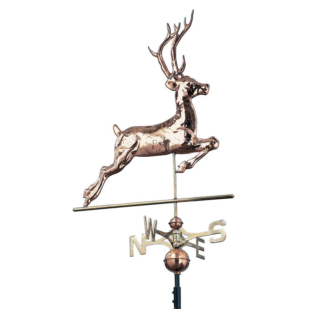Whitehall Products 48 in. Polished Deer Copper Weathervane45021 The