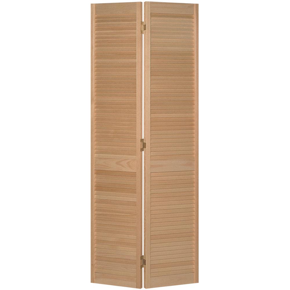 Masonite 30 In X 78 In Full Louvered Unfinished Solid Core Pine