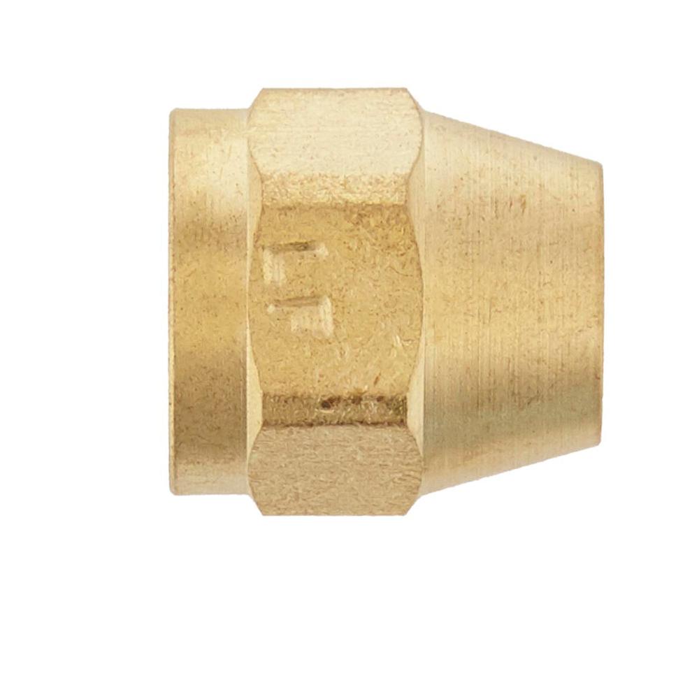 Everbilt 38 In Brass Fine Thread Flare Nut Fitting 801339 The Home Depot 2528