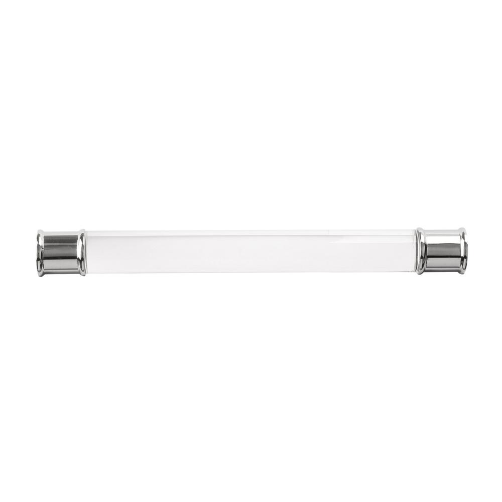 Hickory Hardware Midway Collection 6 5 16 In 160 Mm Center To Center Crysacrylic With Chrome Cabinet Door And Drawer Pull P3702 Cach The Home Depot