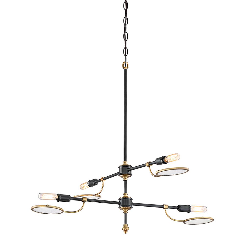 Bel Air Lighting Cabernet Collection 4 Light Black Chandelier 9014 4 Light Vintage Black Chandelier