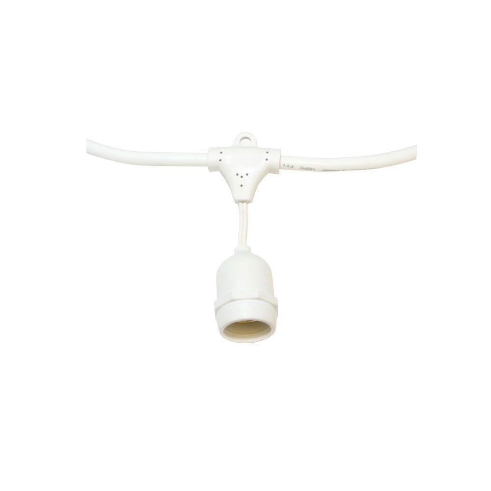 Plug In Weather Resistant No Bulbs Included String Lights White Outdoor Suspended String Light Set