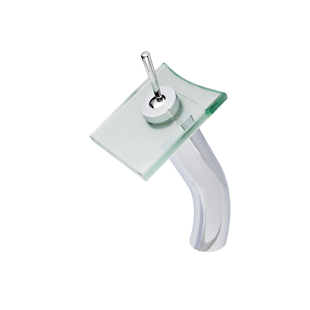 Monroe Single Hole SingleHandle Squared Waterfall Bathroom Faucet in