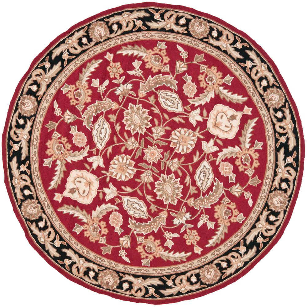 Safavieh Easy Care Red 6 ft. x 6 ft. Round Area RugEZC454A6R The