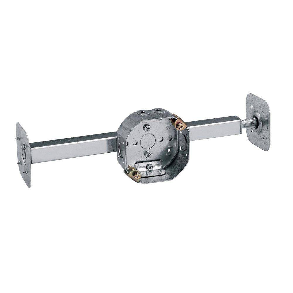 4 inch 15.8 cu. inch Pre-Galvanized Steel Octagon Ceiling Fan Support Box with...