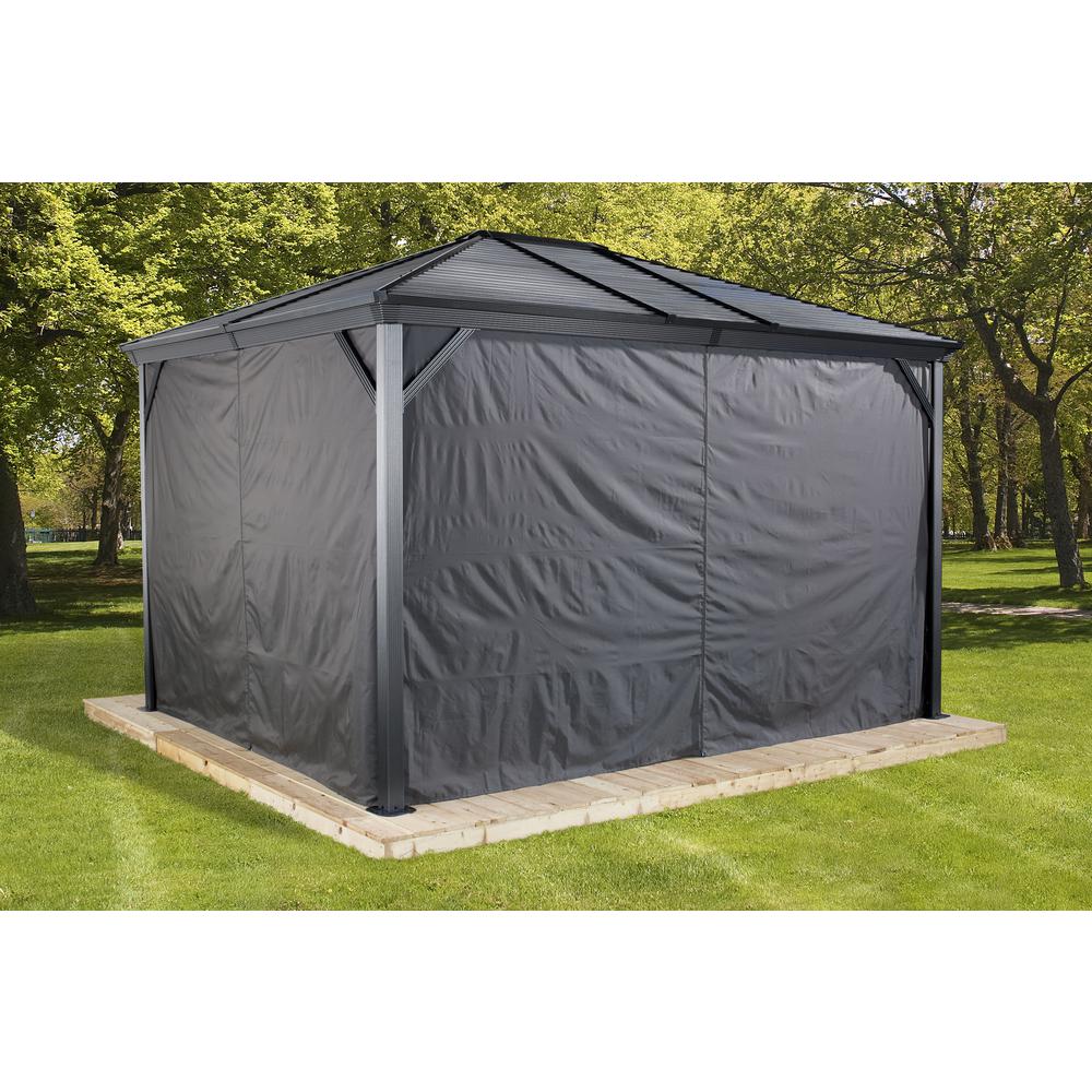 Sojag 10 Ft W X 10 Ft H Ventura Privacy Curtains Set Of 4 In