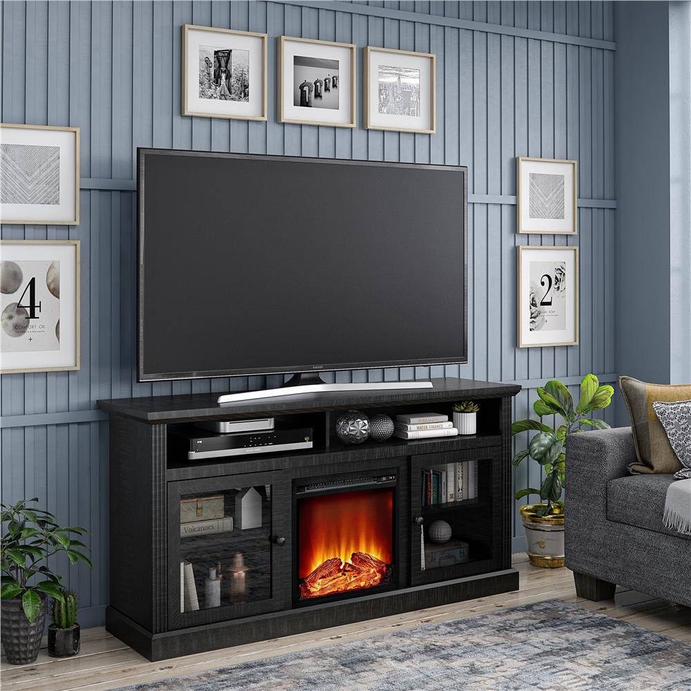 Ameriwood Home Nashville 62 in. Electric Fireplace TV ...