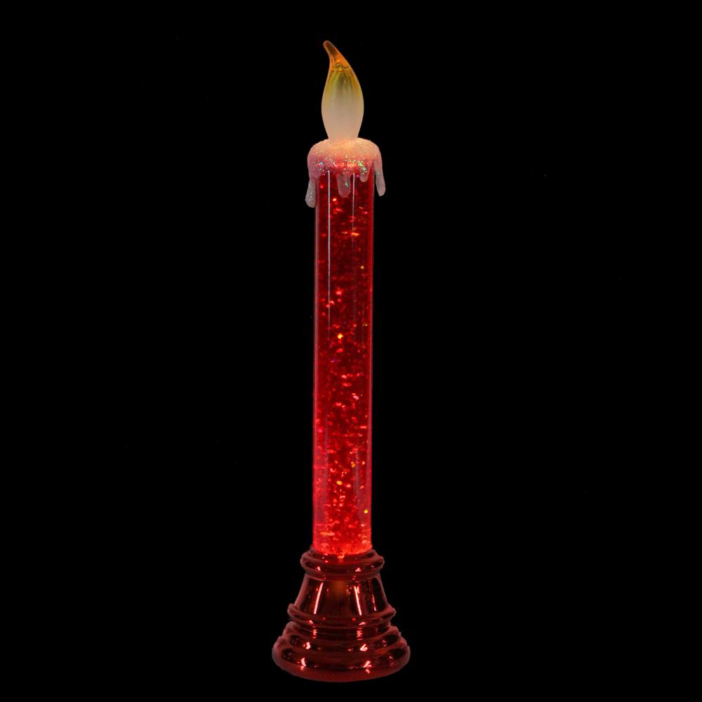 Northlight 9 25 In Red Led Battery Operated Glittered Flameless