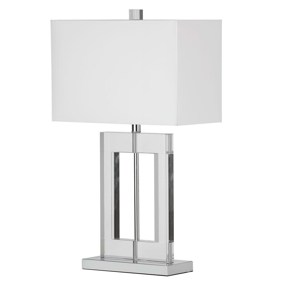 Polished chrome table lamps