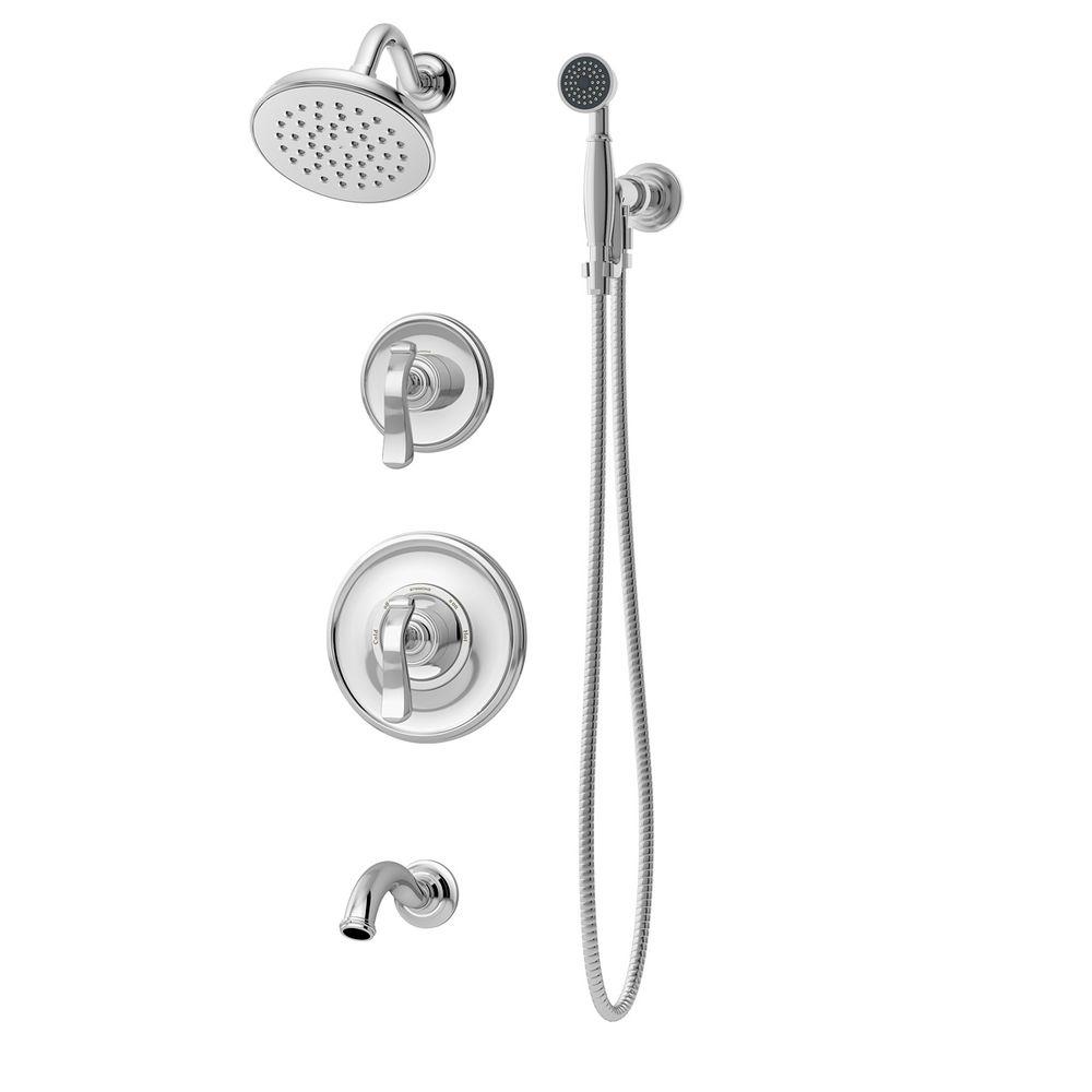 Symmons Winslet 2 Handle Tub Shower Trim Kit In Chrome Valve Not Included