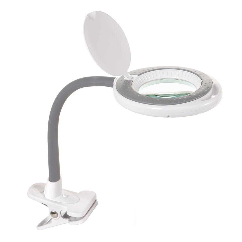 clamp on desk lamp with magnifier