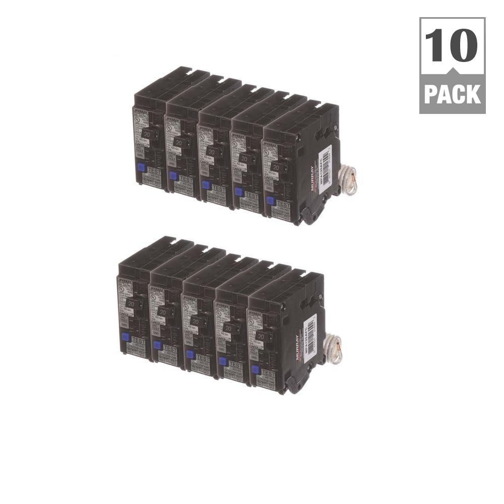 Murray 15 Amp Single Pole Combination AFCI Circuit Breakers (10-Pack) by Murray