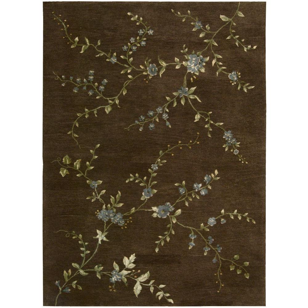 Nourison Modern Elegance Brown 5 ft. 6 in. x 7 ft. 5 in. Area Rug ...