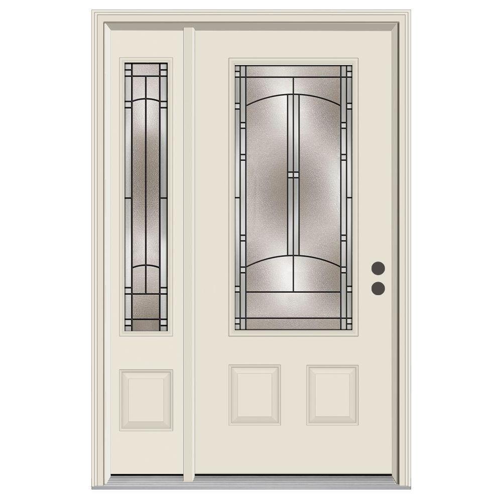 Jeld Wen 52 In X 80 3 4 Lite Idlewild Primed Steel Prehung Left Jeld Wen 52 In X 80 3 4 Lite Idlewild Primed