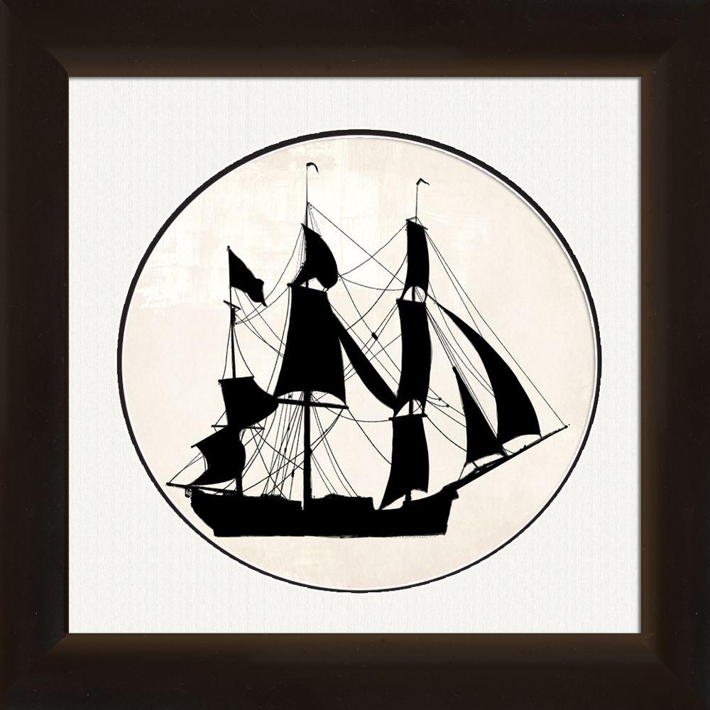 PTM Images 18 in. x 20 in. "Ship" Framed Wall Art113850 The Home Depot