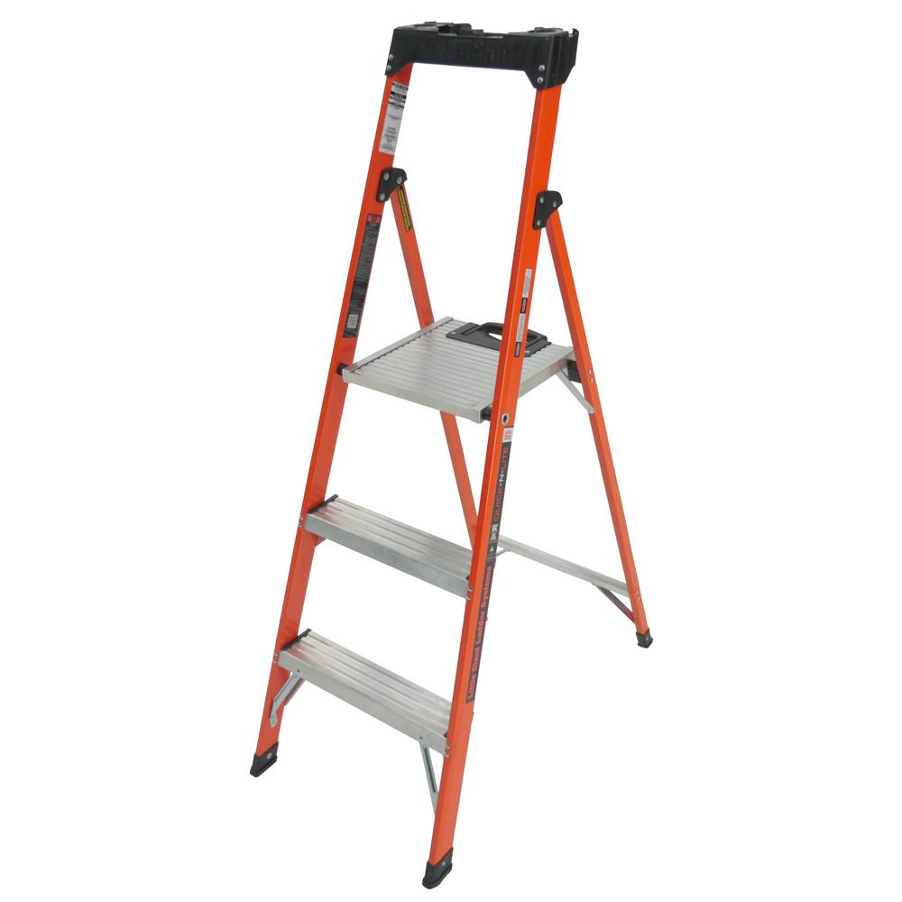 Little Giant Ladder Systems Quick-N-Lite 5 ft. Fiberglass Step Ladder ...