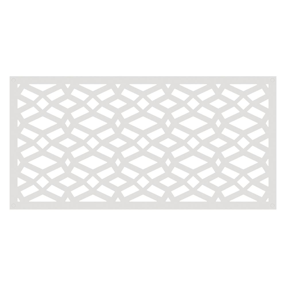 white lattice privacy panels