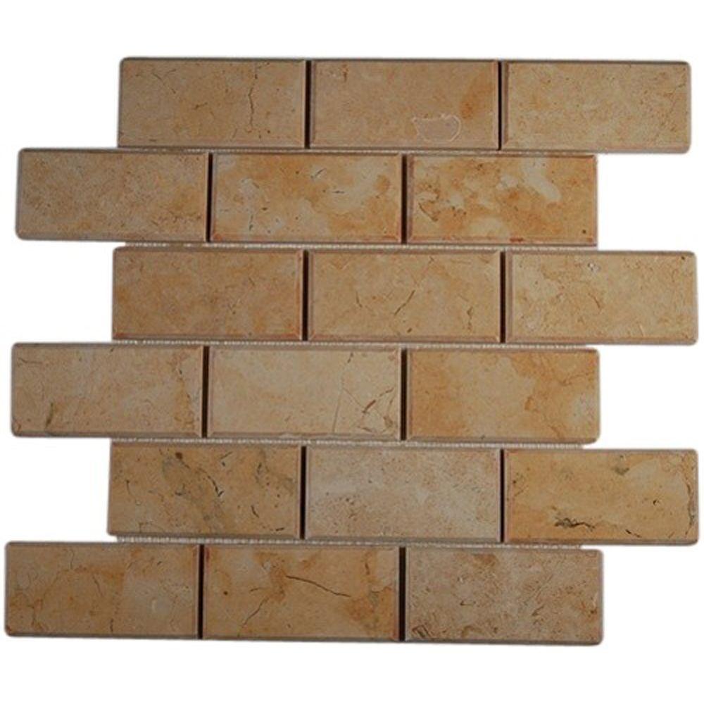 Ivy Hill Tile Jerusalem Gold Beveled 12 In X 12 In X 8 Mm