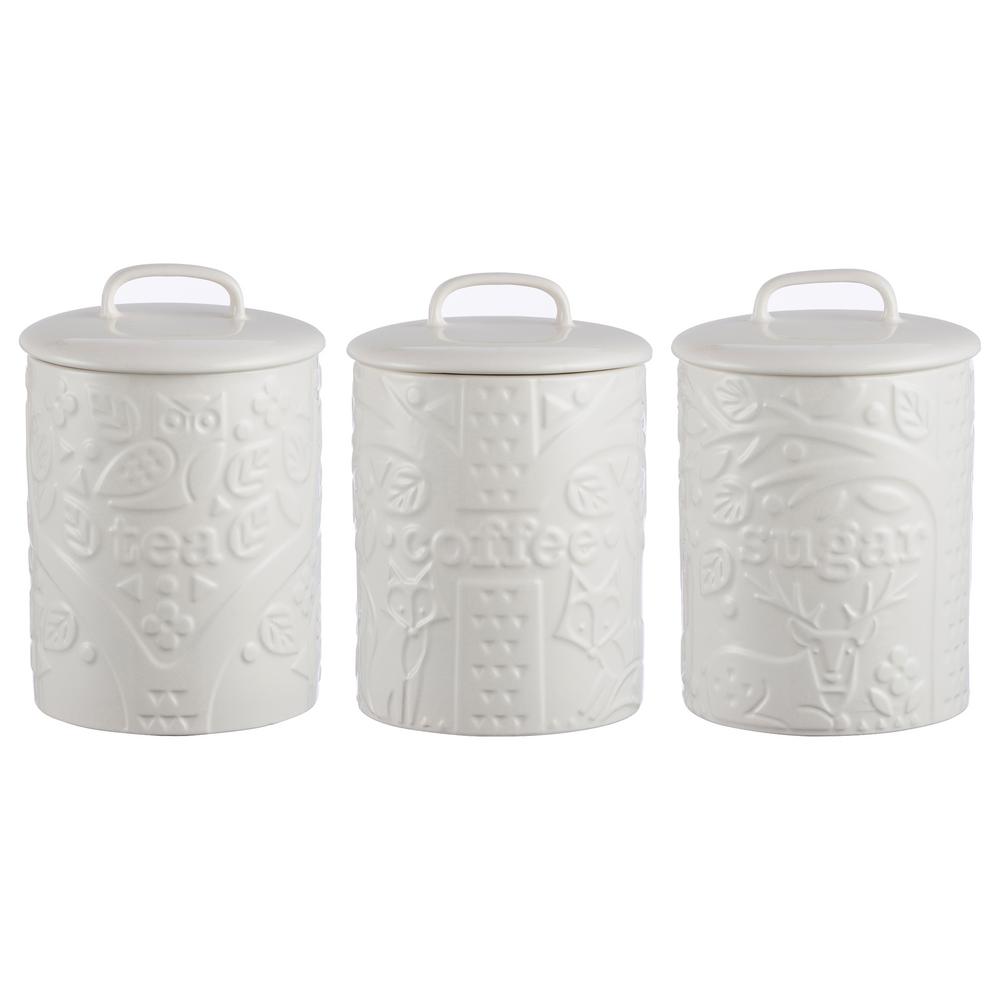Sugar Storage Canister Kitchen Canisters Jars Pots Jar Vintage Metal Grey