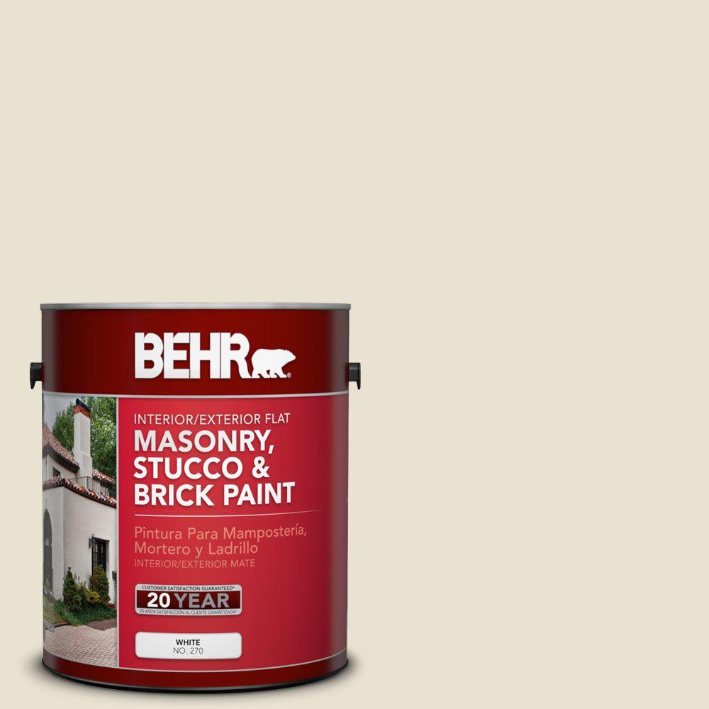 Behr Premium 1 Gal Ms 33 Eggshell White Flat Interior Exterior Ms 33 Eggshell White Flat Interior Exterior Masonry