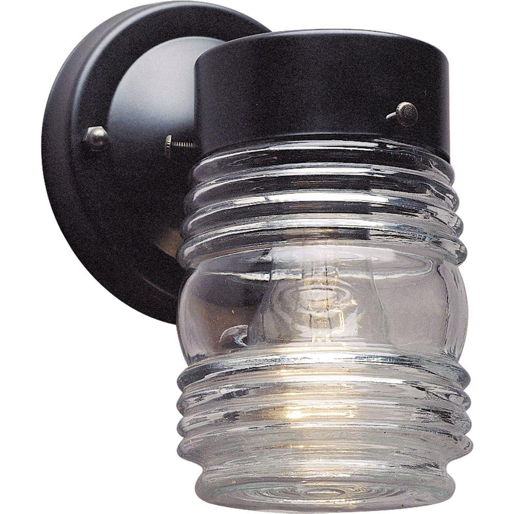 Volume Lighting 1Light Black Outdoor Wall MountV15225 The Home Depot