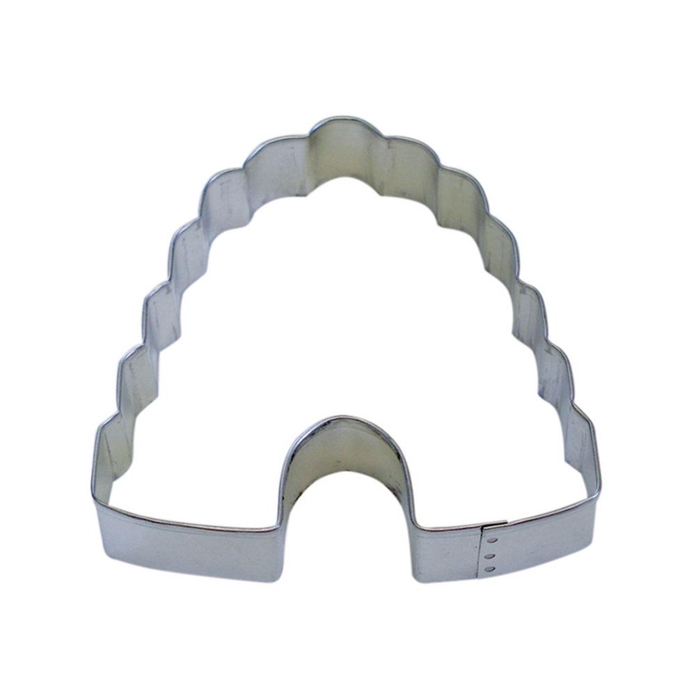 CybrTrayd 12-Piece 4 in. Beehive Tinplated Steel Cookie Cutter & Cookie Recipe